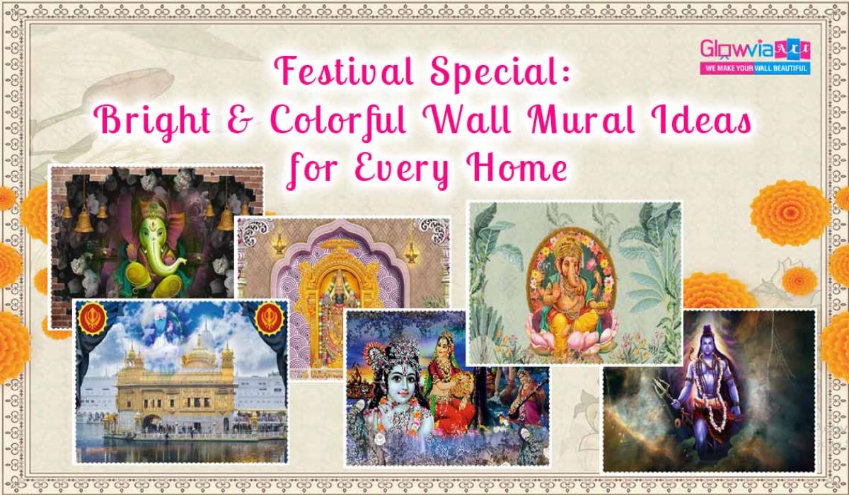 Festival Special: Bright & Colorful Wall Mural Ideas for Every Home