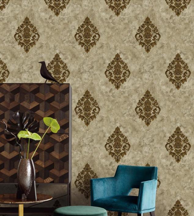 Cloudy Damask Wallpaper