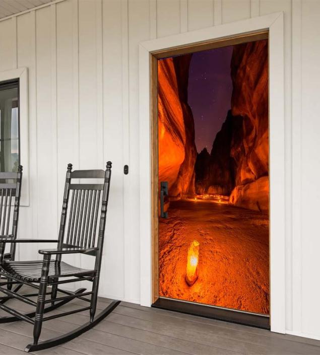 Mountain Lamp Door Mural