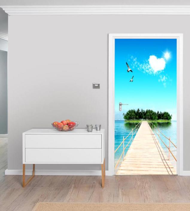 Beautiful Beach Door Mural