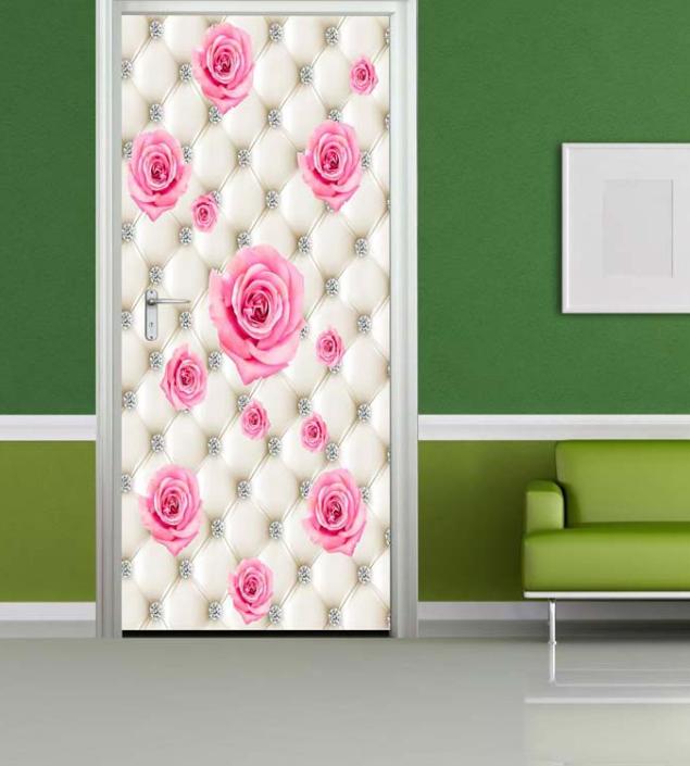 Roses on Fabric Mural