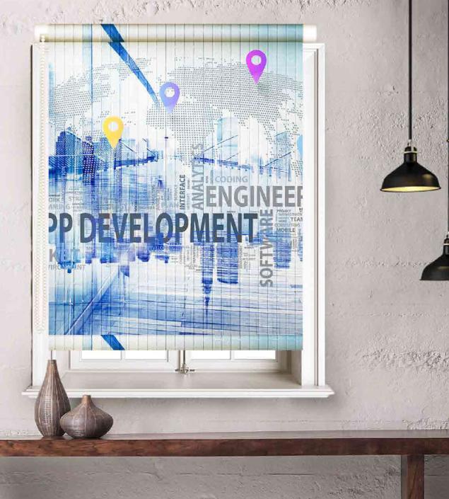 World Map Window Blind