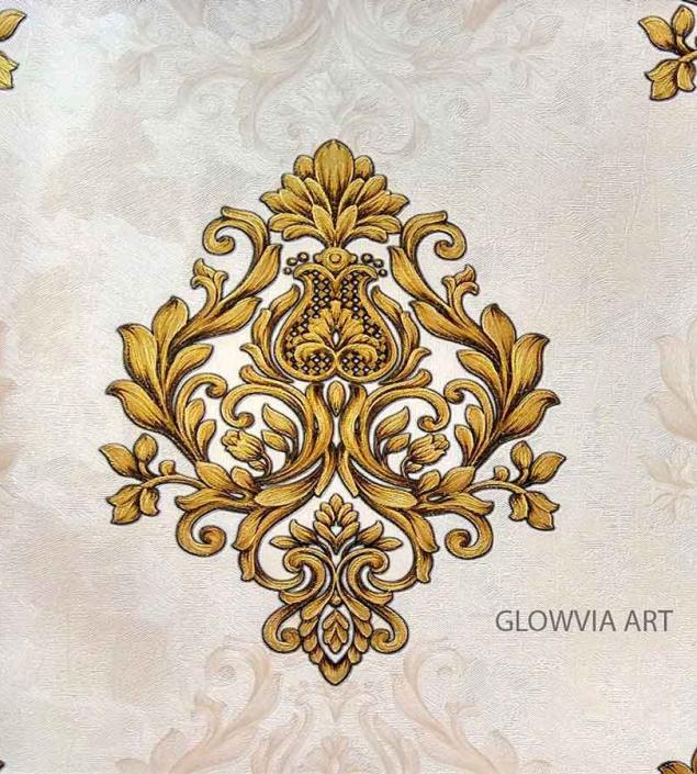 Damask with Texture Wallpaper