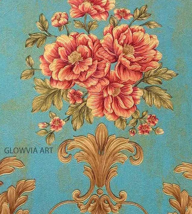 Flower & Damask Wallpaper