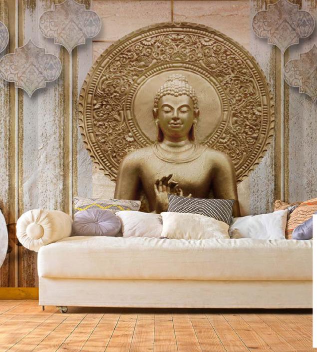 Golden Buddha Wall Mural