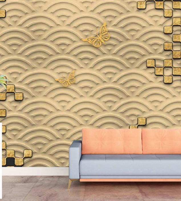 Rounded Pattern Mural