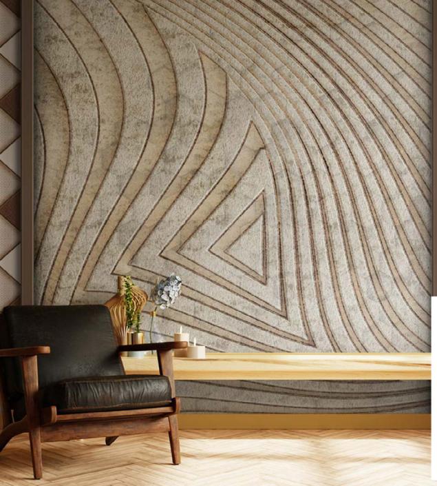 Triangle Stripe Mural