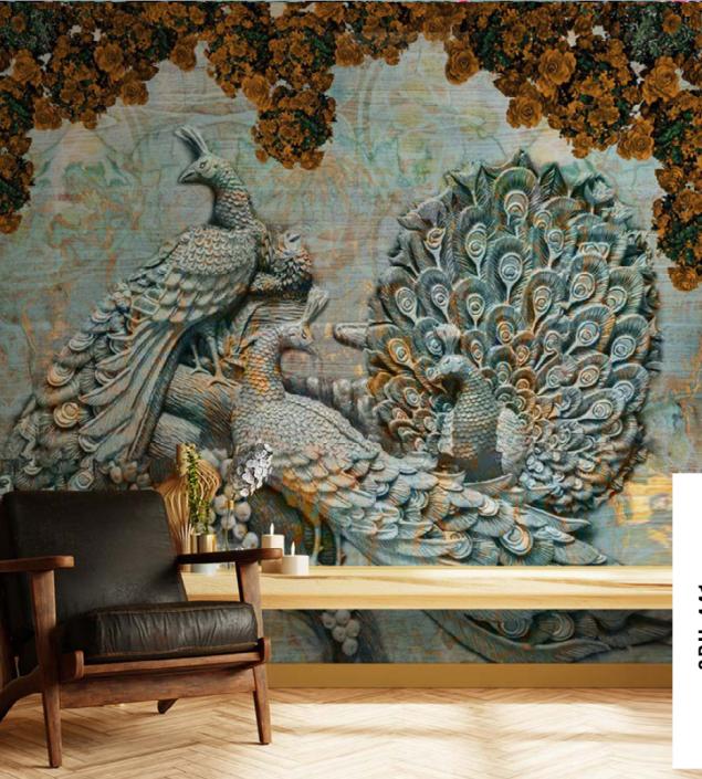 Peacock Wall Mural