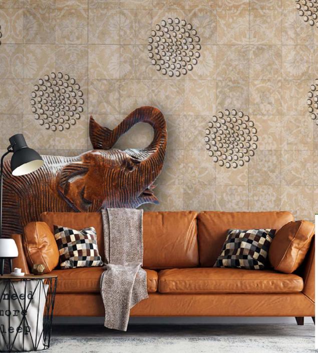 Wooden Elephant Mural