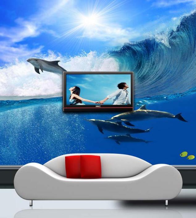 Whale in Sea Mural