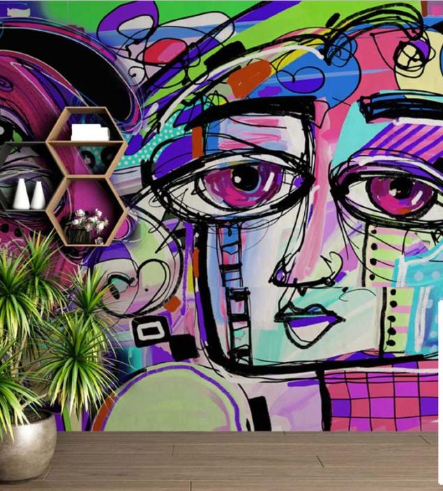 Face Art Wall Mural