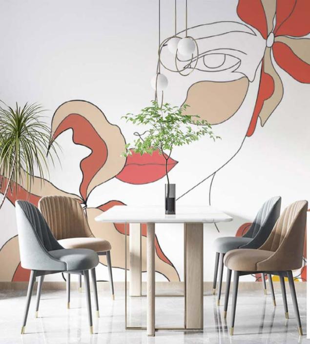 Girl Face Wall Mural