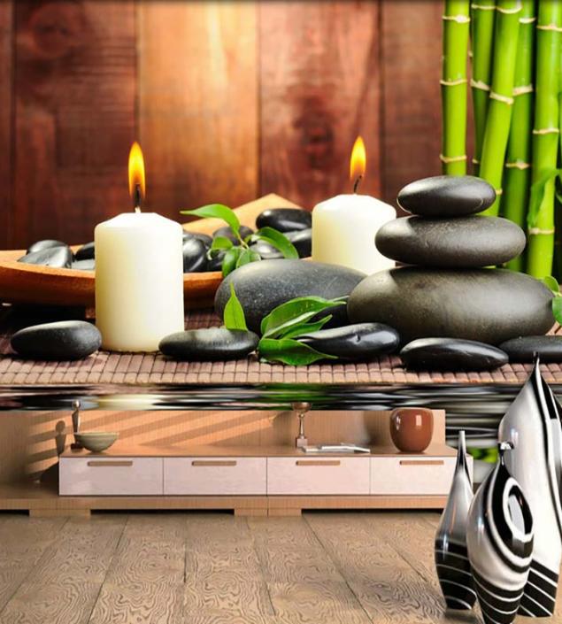 Candles & Spa Stones Mural
