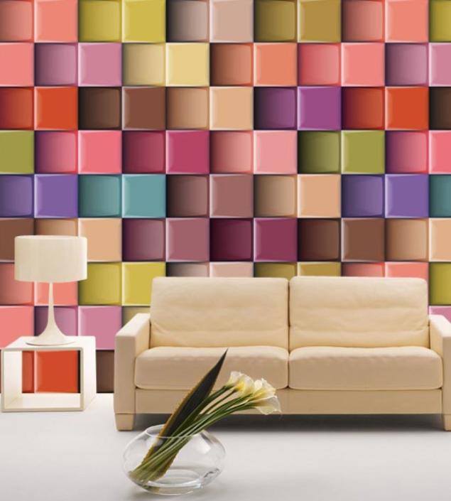 Bricks Multi Color Mural