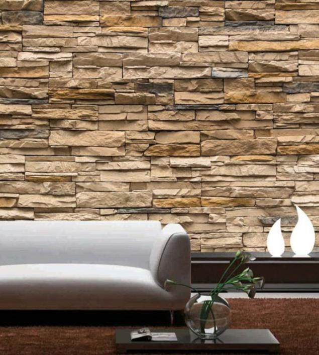 Brown Stone Bricks Mural