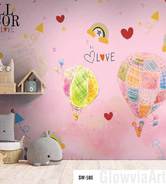 Love Ballon Wall Mural