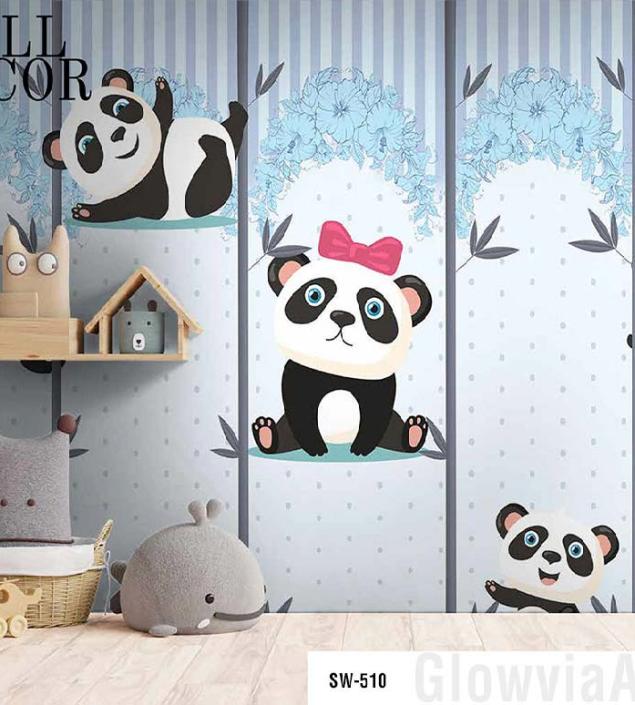 Cute Panda Wall Mural