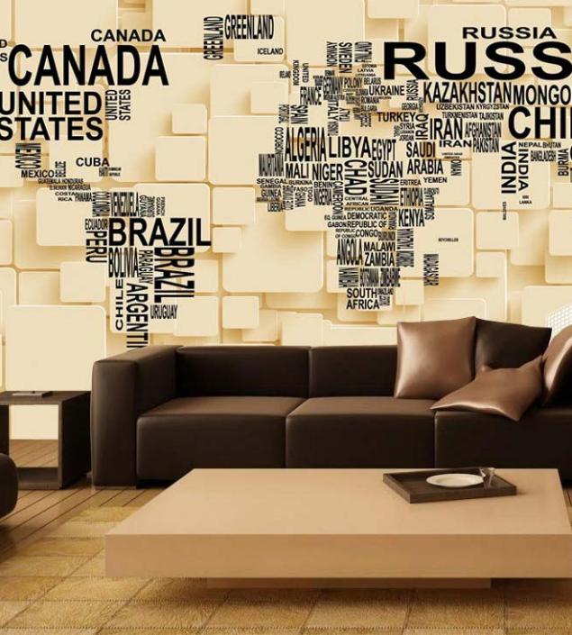 Text Map Mural