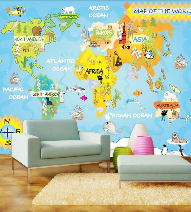 Map of the World Mural