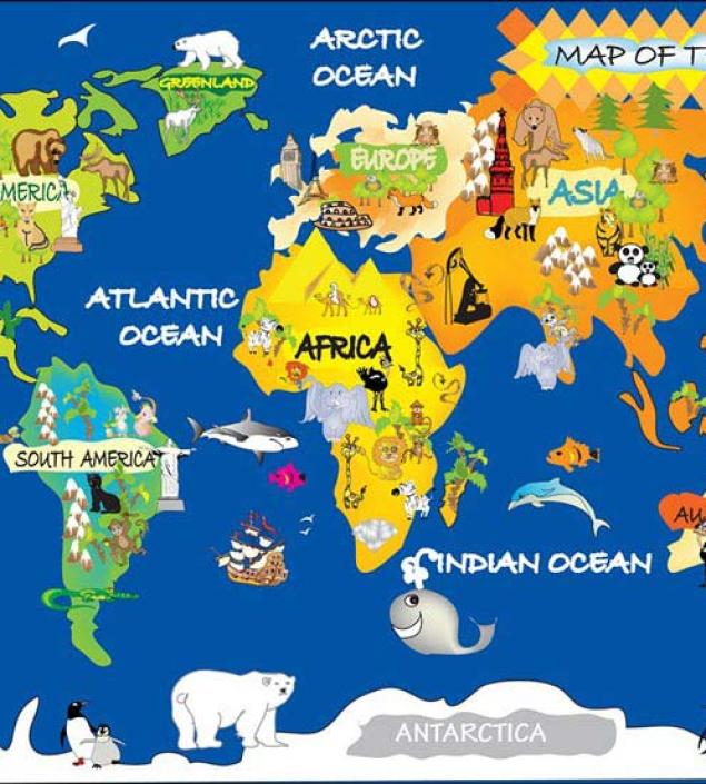 Map of the World Mural