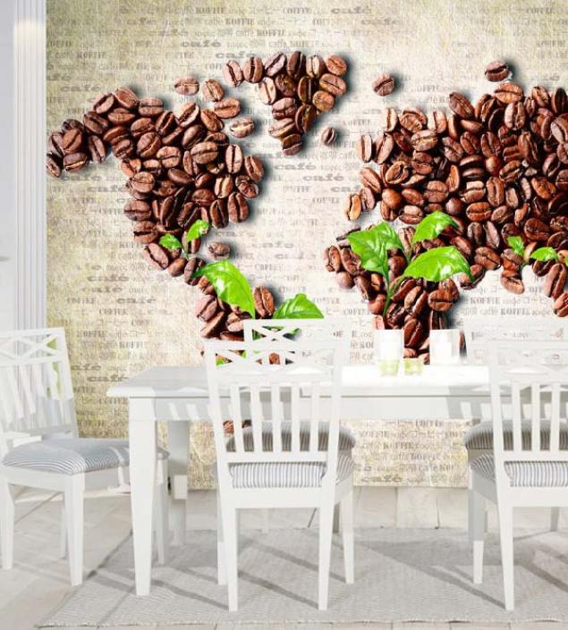 Coffee Map Wall Mural