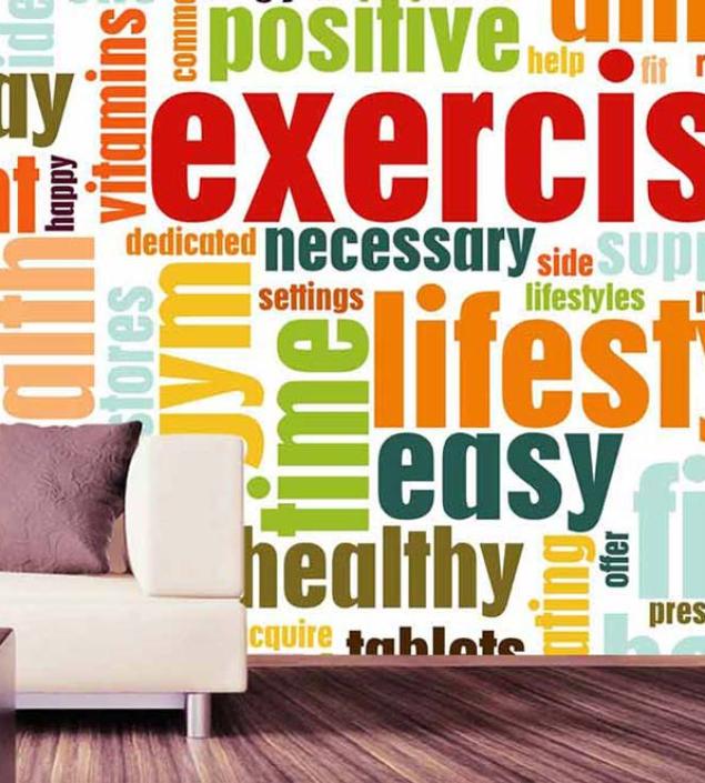 Gym Text Wall Mural