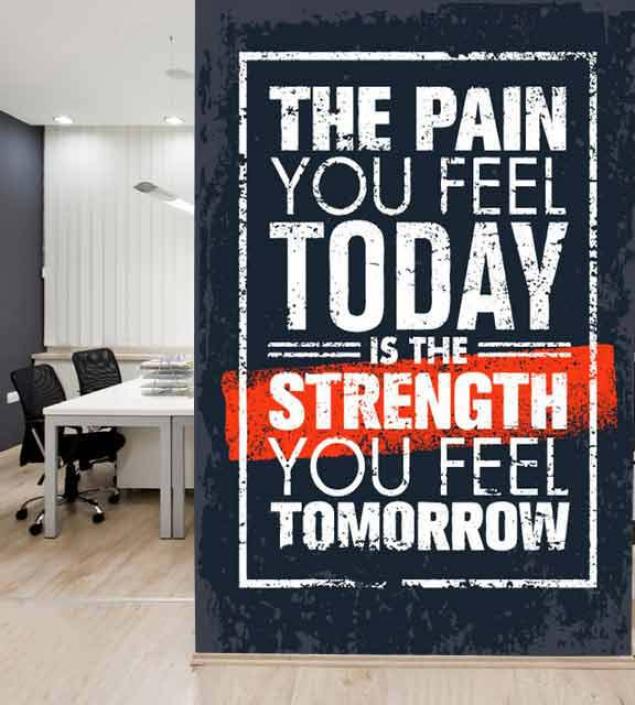 Gym Quote Wall Mural