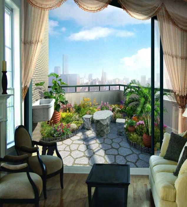 City Balcony View Wallpaper