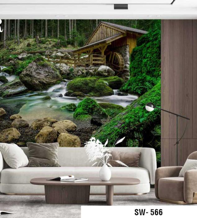 Hill Station Cottage Wallpaper
