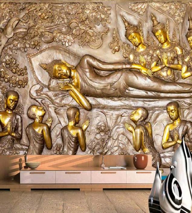 Buddha with Devotees Wallpaper
