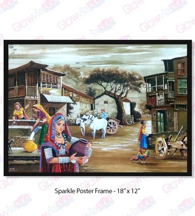 Indian Villages Life Art Poster