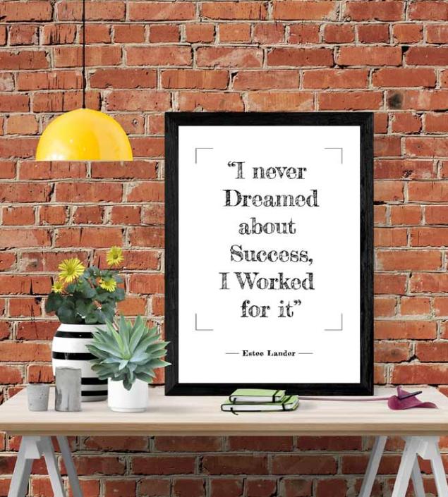 Quotes Poster-I never dream about success...