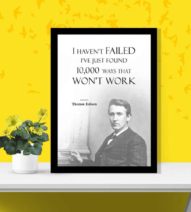 Thomas Edison Quote Frame