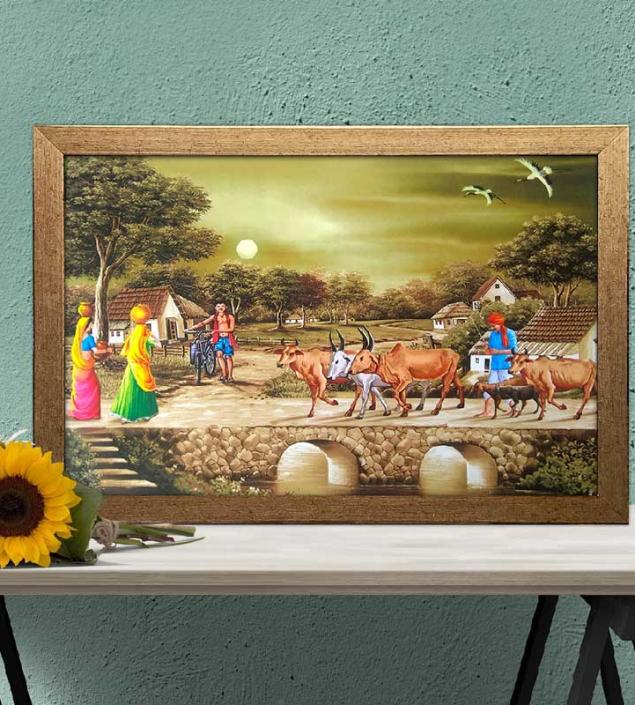 Traditional Village View Art