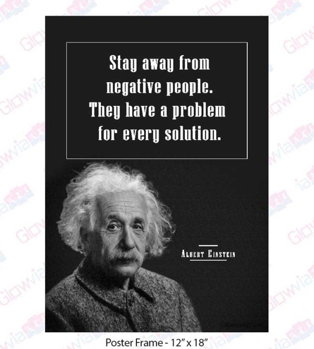 Einstein- Stay away from negative