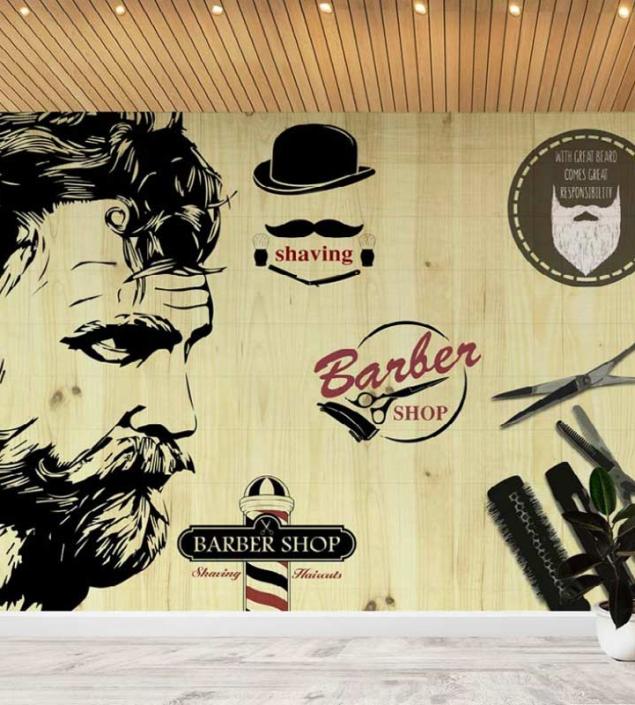 Barber Shop Custom Wall Mural