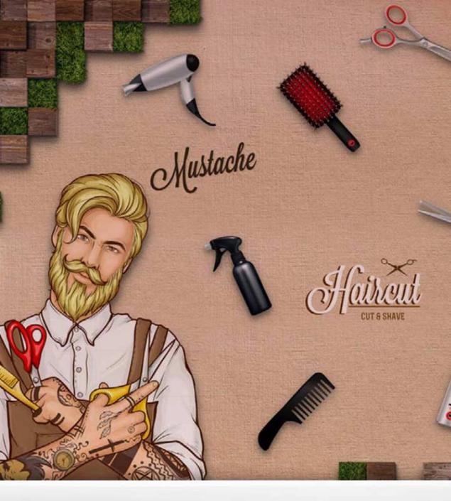Hair Saloon Wall Mural