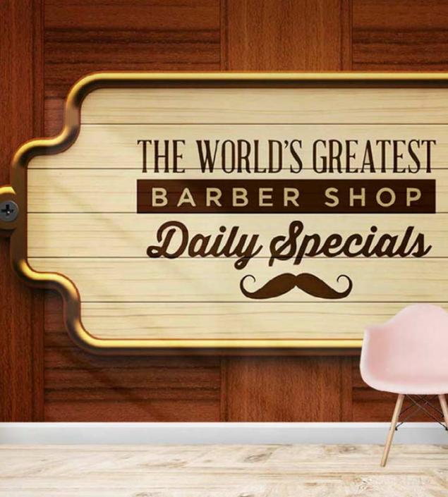 Barbar Shop Banner Wall Mural