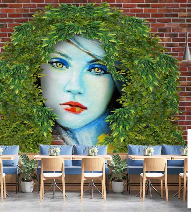 Bricks & Girl Design Mural