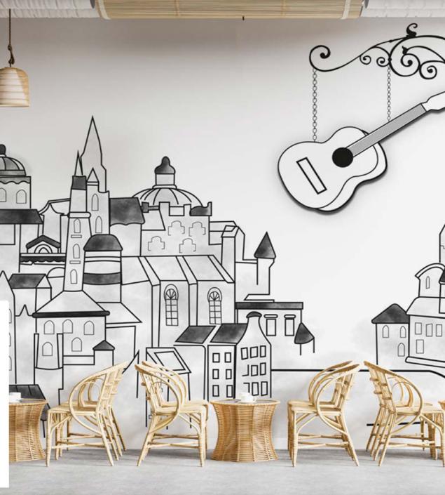 City Music Wall Mural
