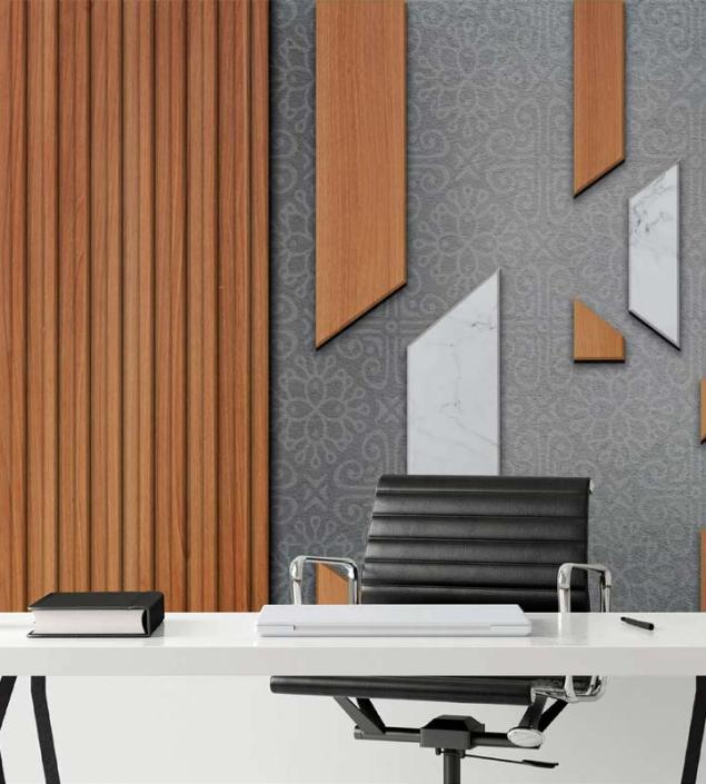 Wood & Pattern Design Mural