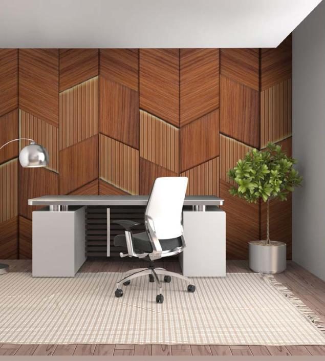 Wooden Pieces Wall Mural