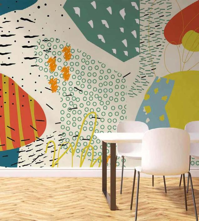 Mixed Pattern Design Mural