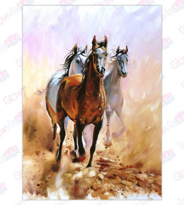 3 Horses Art Canvas