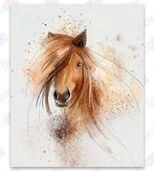 Brown Horse Art Canvas