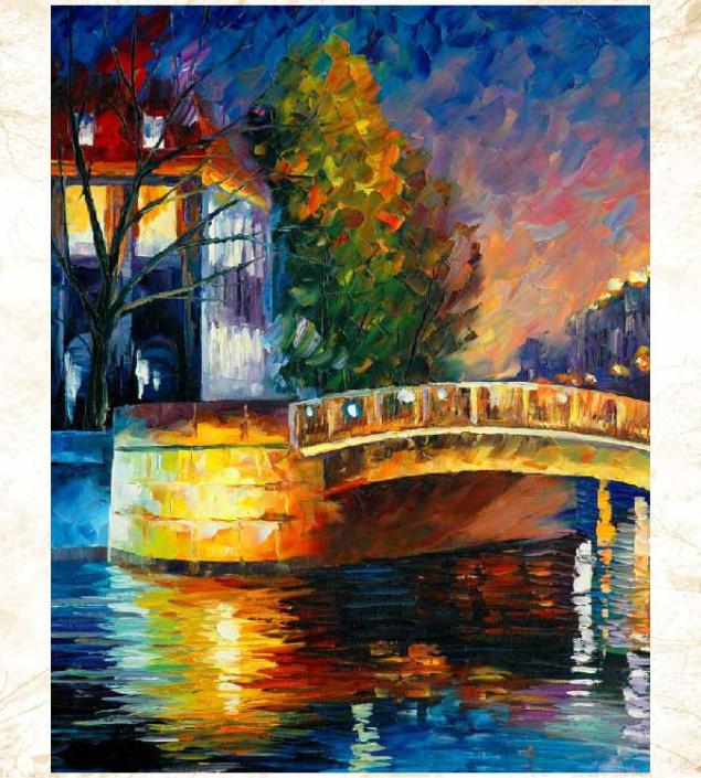 Bridge on River Art Canvas