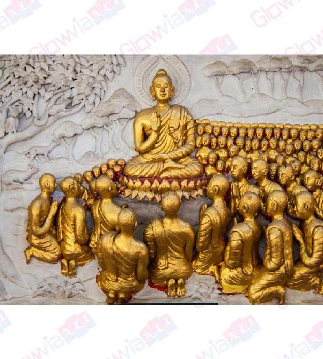 Golden Buddha Family Digital Canvas