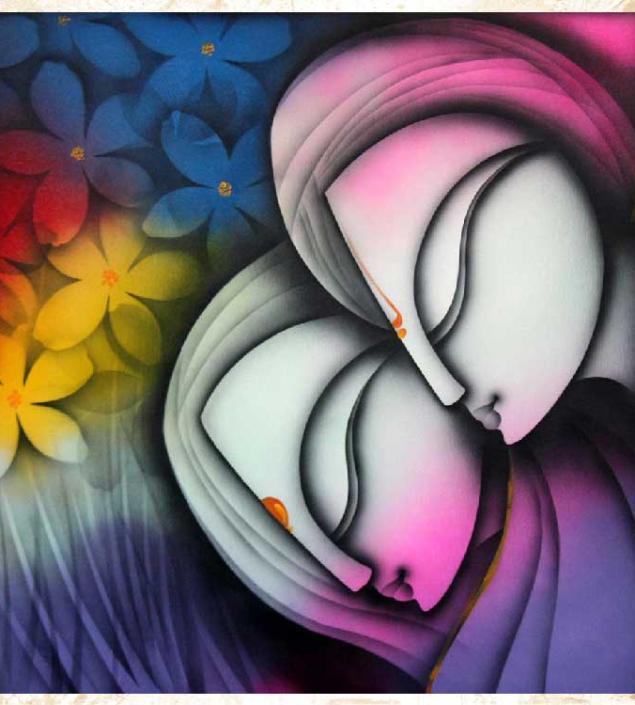 Radha Krishna Print Canvas