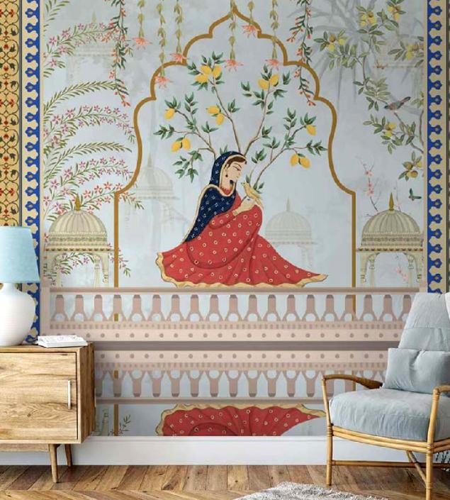 Indian Queen Art Wall Mural