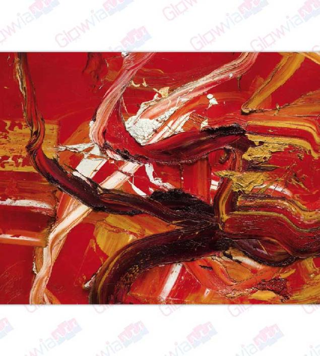 Red Art Brushed Canvas